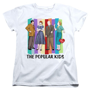 AN OFFCIALLY LICENSED I LOVE LUCY THE POPULAR KIDS WOMEN'S REGULAR FIT T-SHIRT WHITE