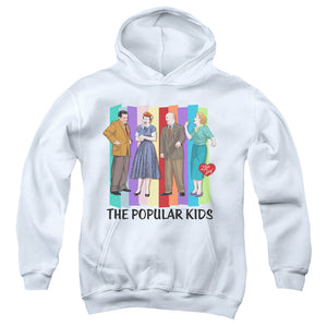AN OFFCIALLY LICENSED I LOVE LUCY THE POPULAR KIDS YOUTH HOODIE WHITE
