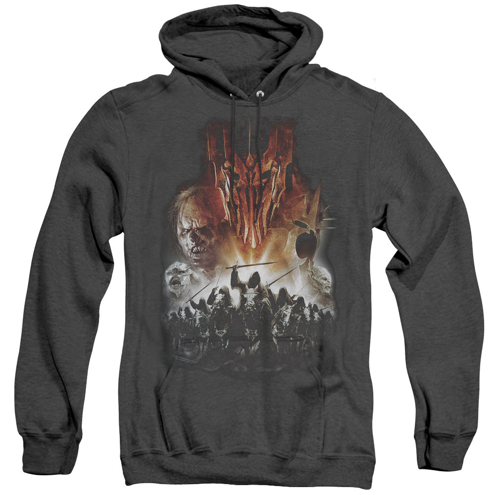 AN OFFCIALLY LICENSED LOR EVIL RISING ADULT UNISEX HEATHER PULLOVER HOODIE BLACK
