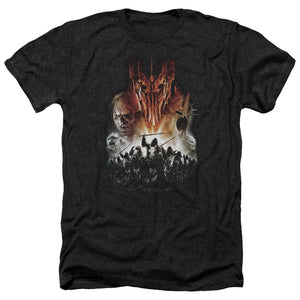 AN OFFCIALLY LICENSED LOR EVIL RISING MEN'S HEATHER T-SHIRT CHARCOAL