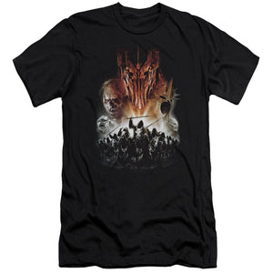 AN OFFCIALLY LICENSED LOR EVIL RISING MEN'S PREMIUM SLIM FIT T-SHIRT BLACK