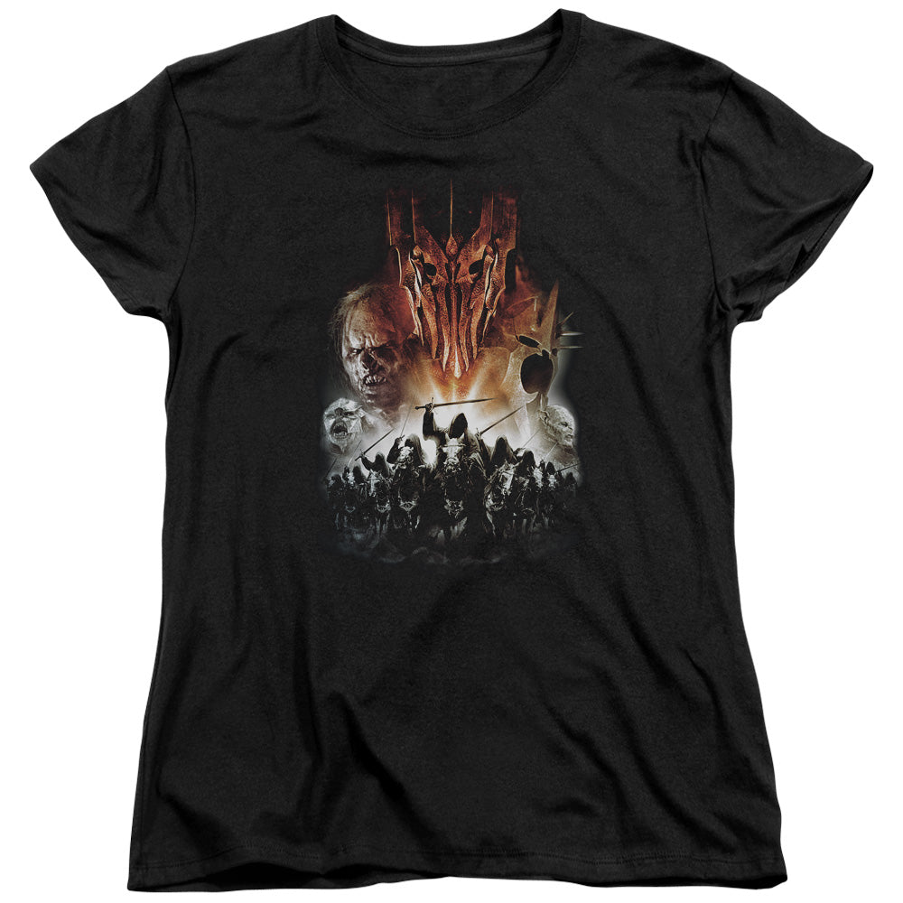 AN OFFCIALLY LICENSED LOR EVIL RISING WOMEN'S REGULAR FIT T-SHIRT BLACK