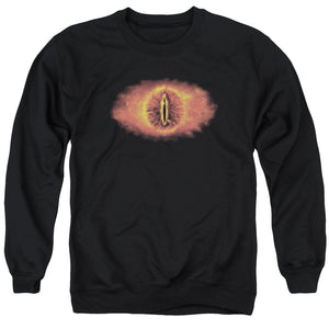 AN OFFCIALLY LICENSED LOR EYE OF SAURON ADULT UNISEX CREWNECK SWEATSHIRT BLACK
