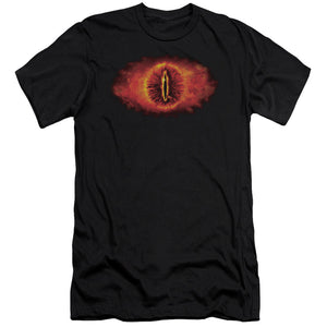 AN OFFCIALLY LICENSED LOR EYE OF SAURON MEN'S PREMIUM SLIM FIT T-SHIRT BLACK