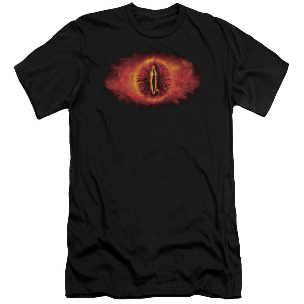 AN OFFCIALLY LICENSED LOR EYE OF SAURON MEN'S PREMIUM SLIM FIT T-SHIRT BLACK