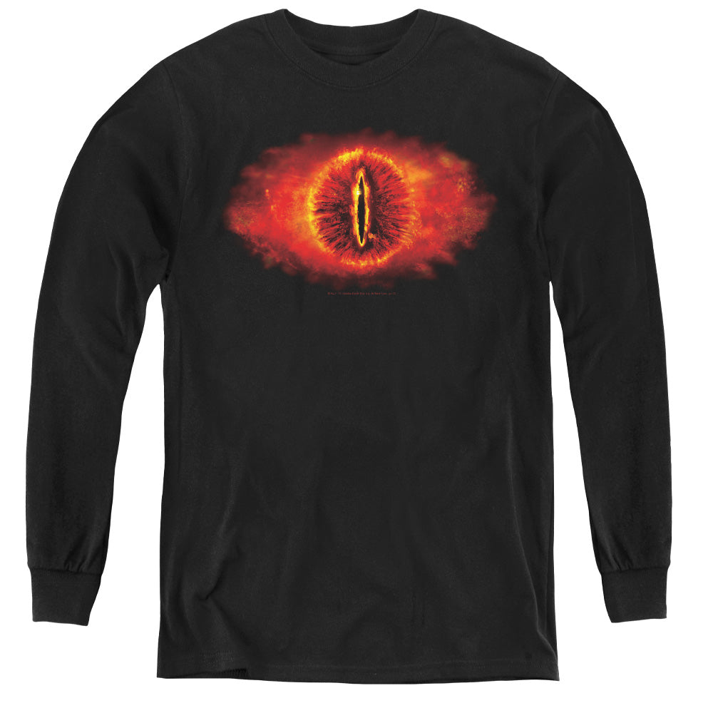 AN OFFCIALLY LICENSED LOR EYE OF SAURON YOUTH LONG SLEEVE T-SHIRT BLACK