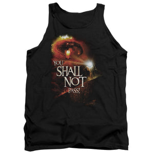 AN OFFCIALLY LICENSED LOR YOU SHALL NOT PASS ADULT UNISEX TANK TOP BLACK