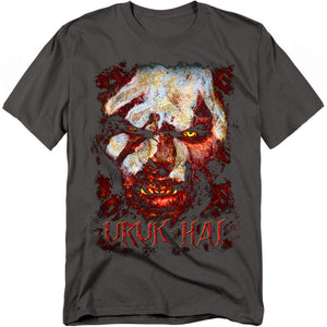 AN OFFCIALLY LICENSED LOR URUK HAI MEN'S REGULAR FIT T-SHIRT BLACK
