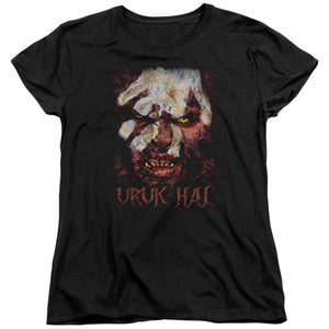 AN OFFCIALLY LICENSED LOR URUK HAI WOMEN'S REGULAR FIT T-SHIRT BLACK