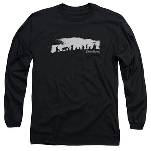 AN OFFCIALLY LICENSED LORD OF THE RINGS THE FELLOWSHIP MEN'S LONG SLEEVE T-SHIRT BLACK