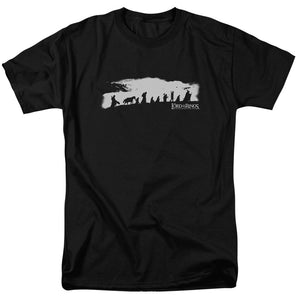 AN OFFCIALLY LICENSED LORD OF THE RINGS THE FELLOWSHIP MEN'S REGULAR FIT T-SHIRT BLACK