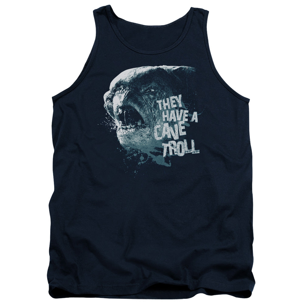 AN OFFCIALLY LICENSED LOR CAVE TROLL ADULT UNISEX TANK TOP NAVY