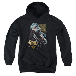 AN OFFCIALLY LICENSED LOR GIMLI YOUTH HOODIE BLACK