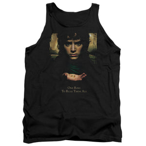 AN OFFCIALLY LICENSED LOR FRODO ONE RING ADULT UNISEX TANK TOP BLACK