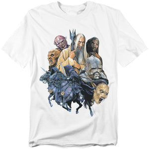 AN OFFCIALLY LICENSED LOR COLLAGE OF EVIL MEN'S REGULAR FIT T-SHIRT WHITE