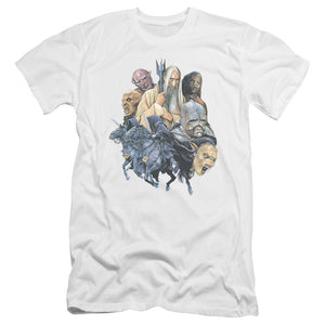 AN OFFCIALLY LICENSED LOR COLLAGE OF EVIL MEN'S PREMIUM SLIM FIT T-SHIRT WHITE