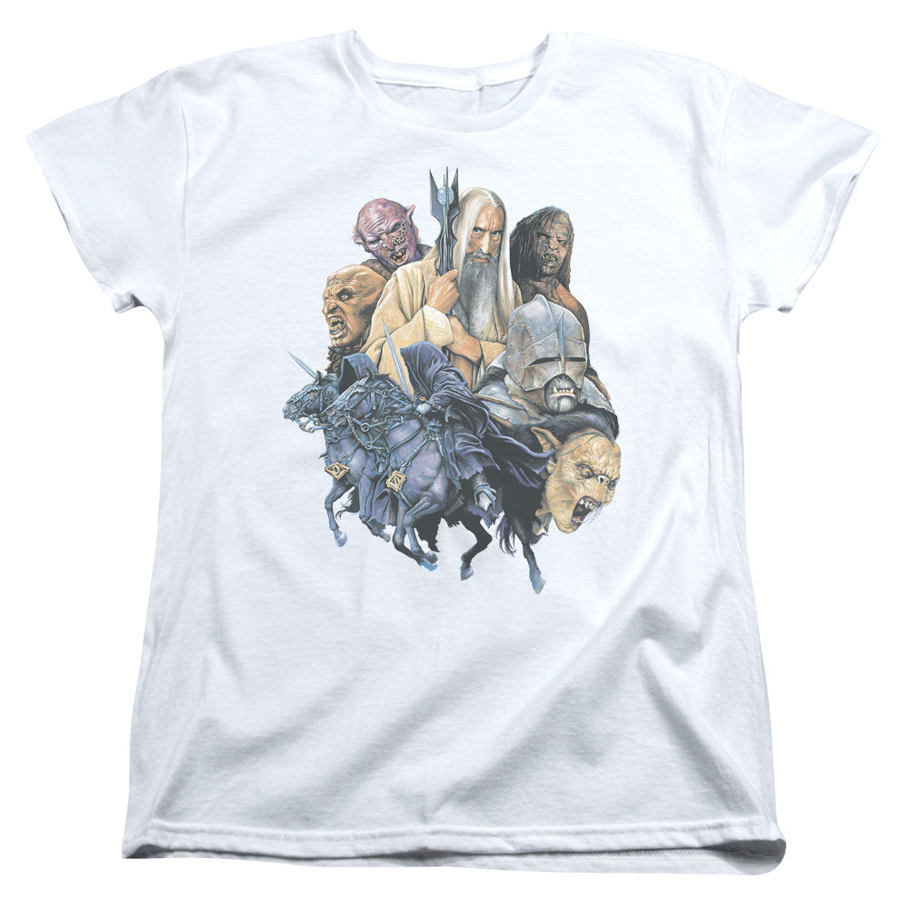 AN OFFCIALLY LICENSED LOR COLLAGE OF EVIL WOMEN'S REGULAR FIT T-SHIRT WHITE
