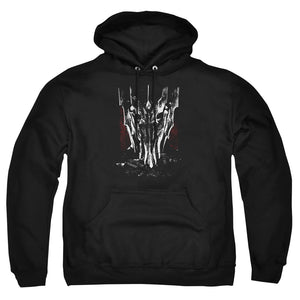 AN OFFCIALLY LICENSED LOR BIG SAURON HEAD ADULT UNISEX PULLOVER HOODIE BLACK