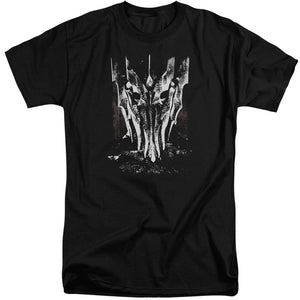 AN OFFCIALLY LICENSED LOR BIG SAURON HEAD MEN'S TALL FIT T-SHIRT BLACK