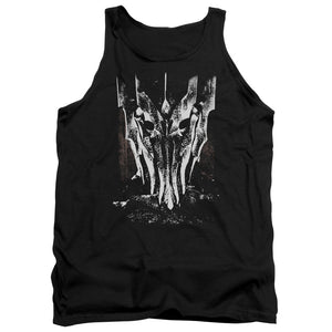 AN OFFCIALLY LICENSED LOR BIG SAURON HEAD ADULT UNISEX TANK TOP BLACK