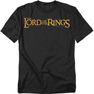 AN OFFCIALLY LICENSED LOR LOTR LOGO MEN'S REGULAR FIT T-SHIRT BLACK