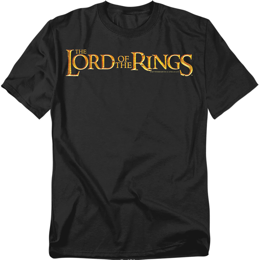AN OFFCIALLY LICENSED LOR LOTR LOGO MEN'S REGULAR FIT T-SHIRT BLACK