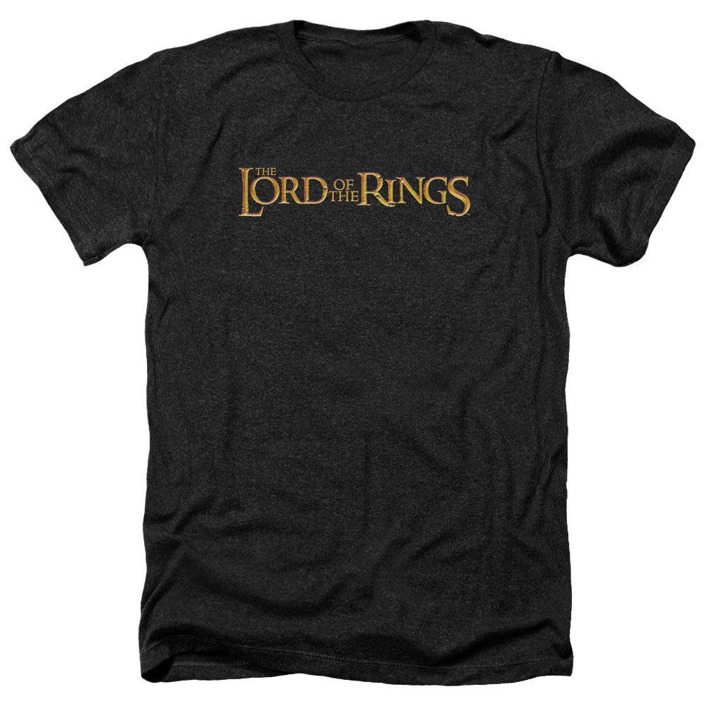 AN OFFCIALLY LICENSED LOR LOTR LOGO MEN'S HEATHER T-SHIRT CHARCOAL