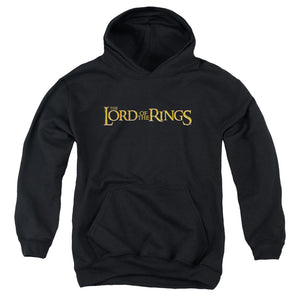 AN OFFCIALLY LICENSED LOR LOTR LOGO YOUTH HOODIE BLACK