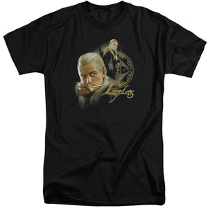 AN OFFCIALLY LICENSED LOR LEGOLAS MEN'S TALL FIT T-SHIRT BLACK