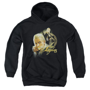 AN OFFCIALLY LICENSED LOR LEGOLAS YOUTH HOODIE BLACK