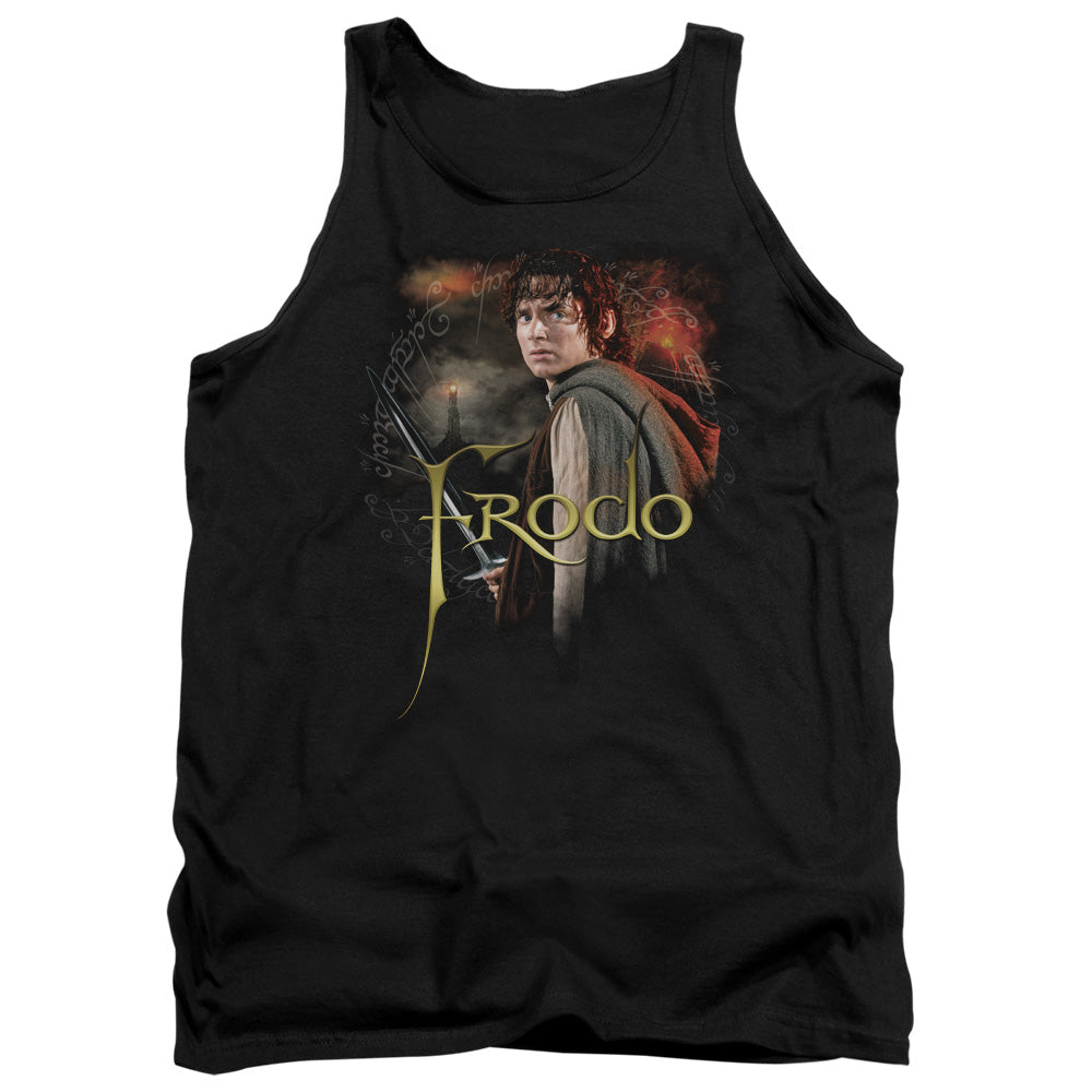 AN OFFCIALLY LICENSED LOR FRODO ADULT UNISEX TANK TOP BLACK