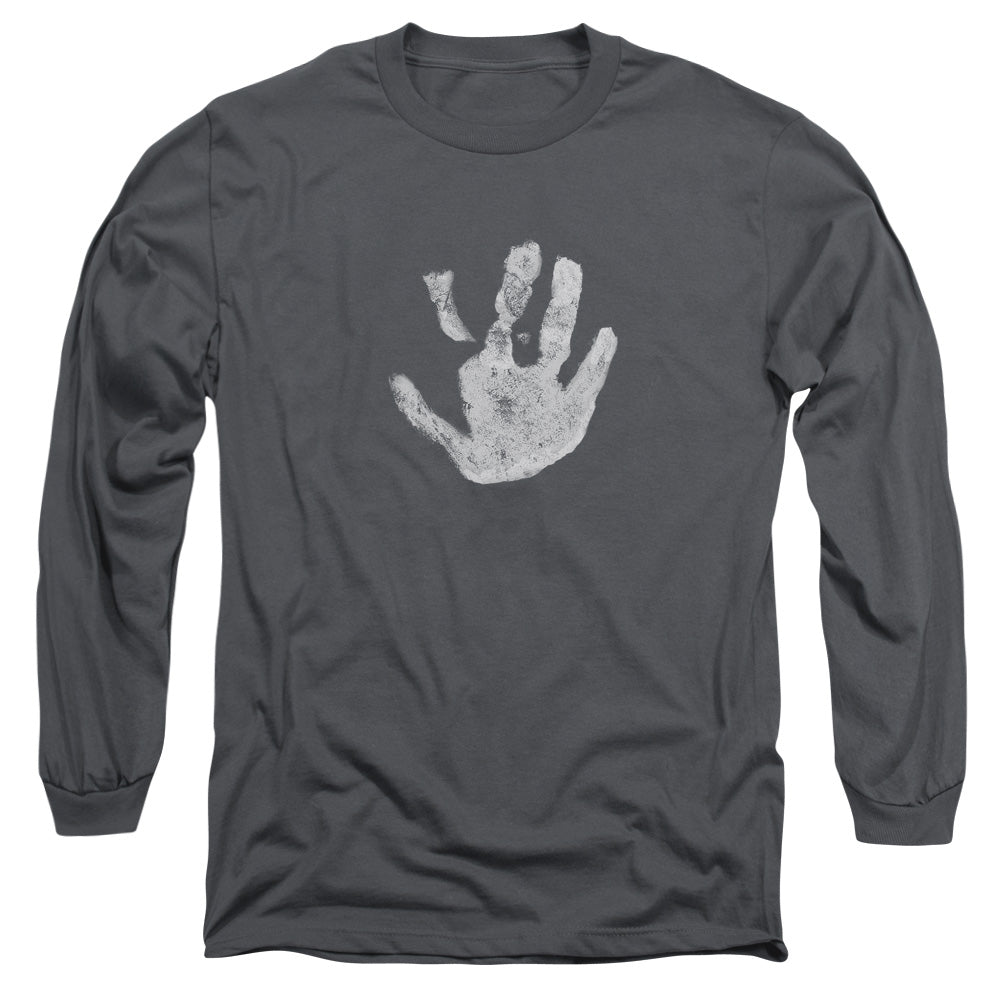 AN OFFCIALLY LICENSED LOR WHITE HAND MEN'S LONG SLEEVE T-SHIRT CHARCOAL