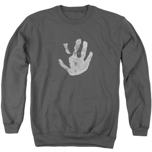 AN OFFCIALLY LICENSED LOR WHITE HAND ADULT UNISEX CREWNECK SWEATSHIRT CHARCOAL