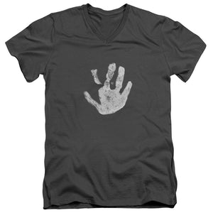 AN OFFCIALLY LICENSED LOR WHITE HAND MEN'S V-NECK T-SHIRT CHARCOAL