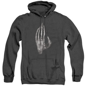 AN OFFCIALLY LICENSED LOR HAND OF SARUMAN ADULT UNISEX HEATHER PULLOVER HOODIE BLACK