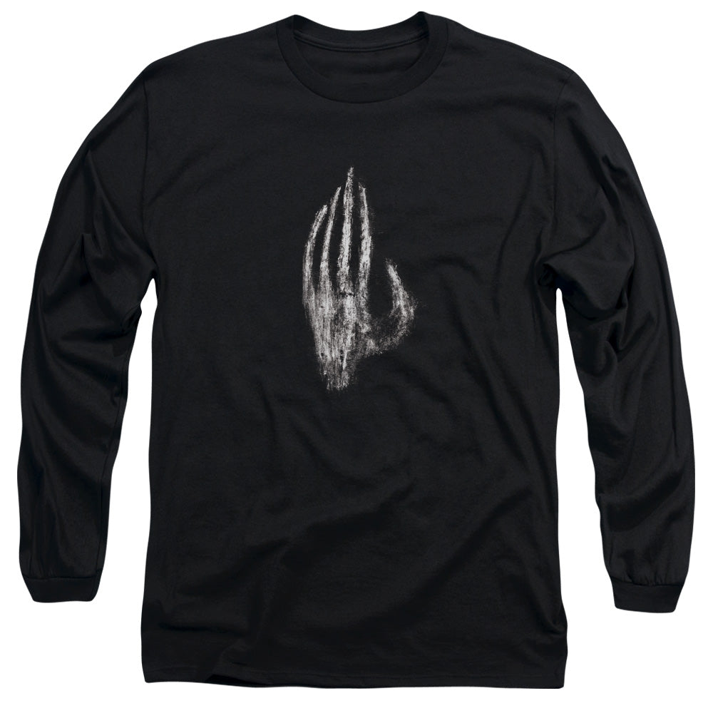 AN OFFCIALLY LICENSED LOR HAND OF SARUMAN MEN'S LONG SLEEVE T-SHIRT BLACK
