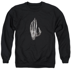 AN OFFCIALLY LICENSED LOR HAND OF SARUMAN ADULT UNISEX CREWNECK SWEATSHIRT BLACK