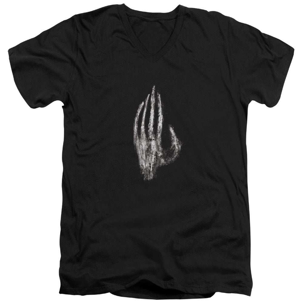 AN OFFCIALLY LICENSED LOR HAND OF SARUMAN MEN'S V-NECK T-SHIRT BLACK