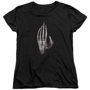 AN OFFCIALLY LICENSED LOR HAND OF SARUMAN WOMEN'S REGULAR FIT T-SHIRT BLACK