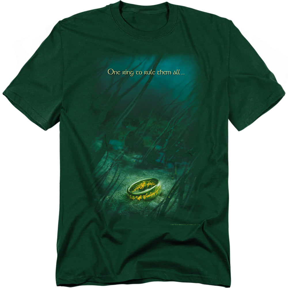 AN OFFCIALLY LICENSED LOR LOST RING MEN'S REGULAR FIT T-SHIRT HUNTER GREEN