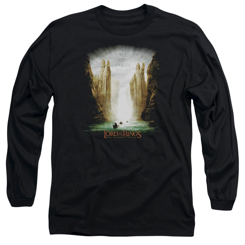 AN OFFCIALLY LICENSED LOR KINGS OF OLD MEN'S LONG SLEEVE T-SHIRT BLACK