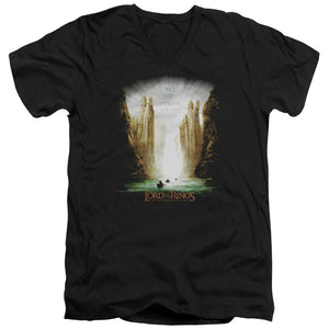 AN OFFCIALLY LICENSED LOR KINGS OF OLD MEN'S V-NECK T-SHIRT BLACK