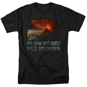 AN OFFCIALLY LICENSED LOR WALK IN MORDOR MEN'S REGULAR FIT T-SHIRT BLACK