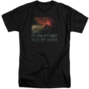 AN OFFCIALLY LICENSED LOR WALK IN MORDOR MEN'S TALL FIT T-SHIRT BLACK