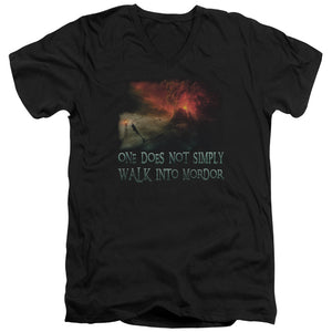 AN OFFCIALLY LICENSED LOR WALK IN MORDOR MEN'S V-NECK T-SHIRT BLACK