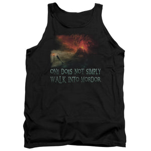 AN OFFCIALLY LICENSED LOR WALK IN MORDOR ADULT UNISEX TANK TOP BLACK