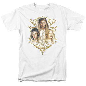 AN OFFCIALLY LICENSED LOR WOMEN OF MIDDLE EARTH MEN'S REGULAR FIT T-SHIRT WHITE