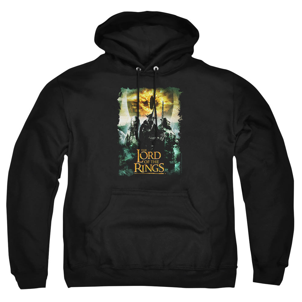 AN OFFCIALLY LICENSED LORD OF THE RINGS VILLAIN GROUP ADULT UNISEX PULLOVER HOODIE BLACK
