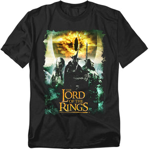 AN OFFCIALLY LICENSED LORD OF THE RINGS VILLAIN GROUP MEN'S REGULAR FIT T-SHIRT BLACK