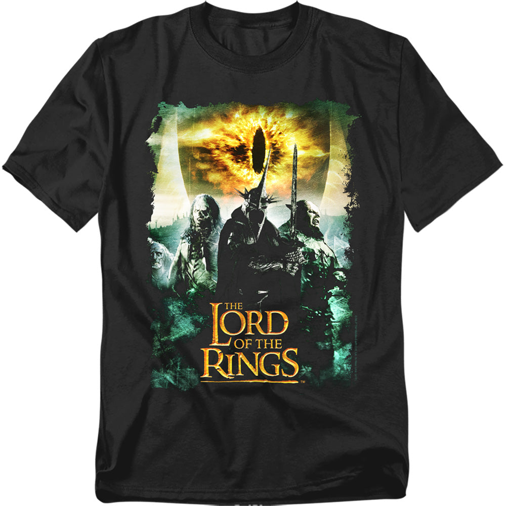 AN OFFCIALLY LICENSED LORD OF THE RINGS VILLAIN GROUP MEN'S REGULAR FIT T-SHIRT BLACK